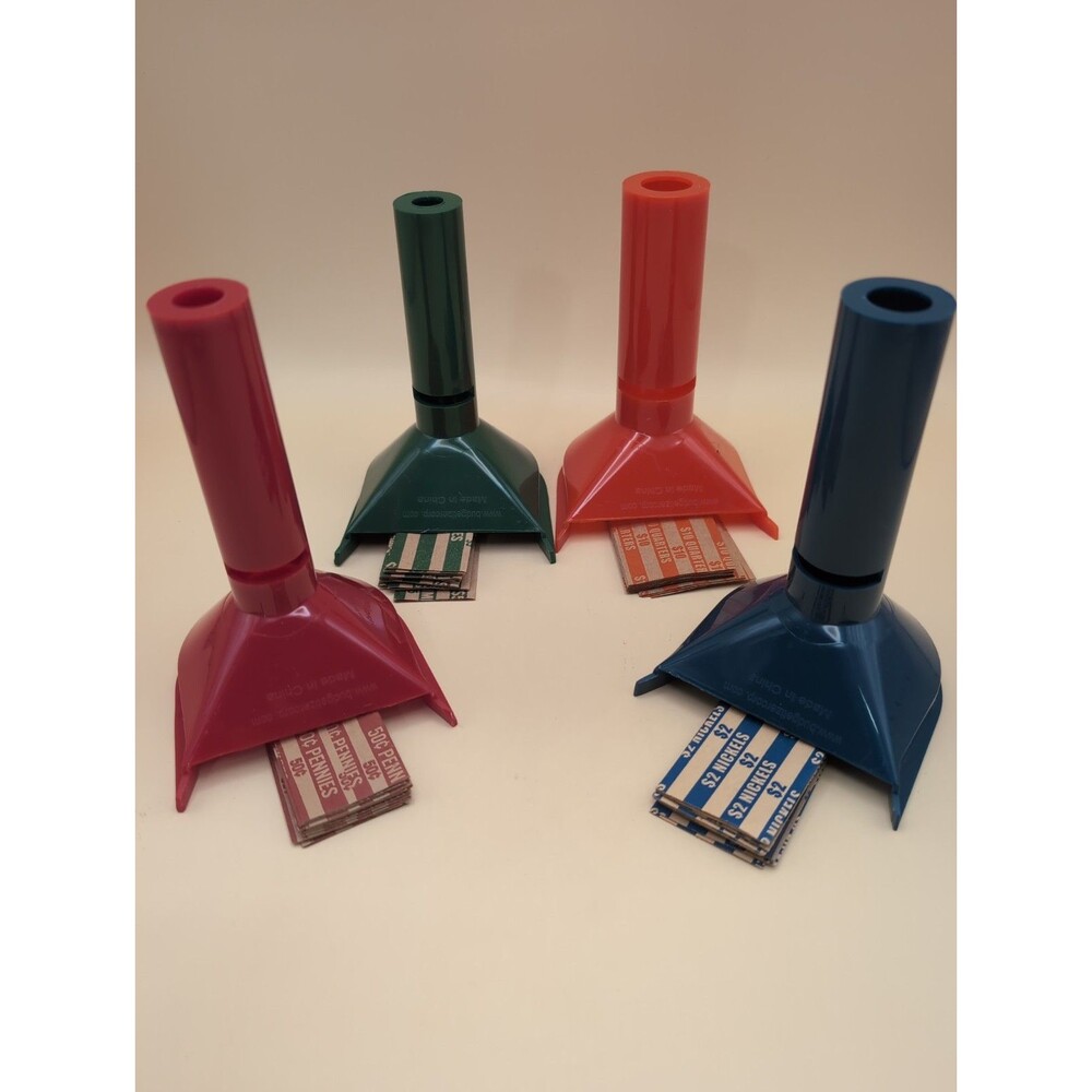 Color Coded Coin Sorting Tubes Coin Wrappers Included
